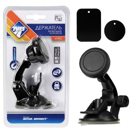 Держатель моб. устройств "Nova Bright" магнитный, на присоске с фиксатором 47905