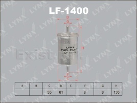 ФИЛЬТР ТОПЛ.LYNXauto LF-1400
