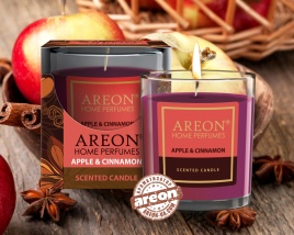 Ароматизатор  AREON HOME PERFUMES АРОМАТИЧЕСКАЯ СВЕЧА 120 гр. Яблоко и корица 