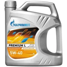 5W40 Gazpromneft  Premium L масло моторное  (4л)     2389907661