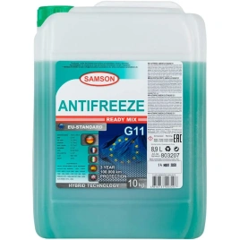 Антифриз ANTIFREEZE Samson EU-Standard G11, 10 кг (зел.)