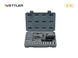 Набор головок 1/4"DR 6-ти гран (4-14) 25пр VETTLER 17395