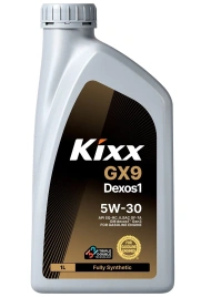5w30  KIXX GX9 Dexos1 СИНТ. мотор.масло 1 Л (бывший 5w30  KIXX G1 Dexos SAE SN/CF-5  СИНТ.)