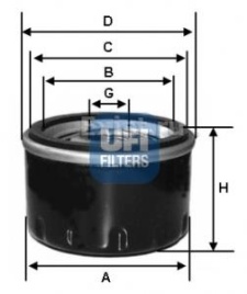 ФИЛЬТР МАСЛ. UFI 23.299.00