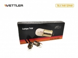 Лампа накал. T4W 12V 4W BA9s VETTLER HuaDiao (подсв фары) (в упак.10 шт.) 17159
