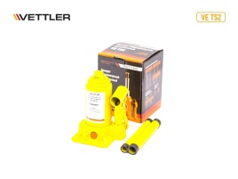 Домкрат гидравлич 2т бутылочный двуштоковый (подъем 153x360) VETTLER 18030