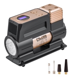 Компрессор "DSV" Smart, с LED фонарем 45 л/мин 12В с цифр. маном, сумкой , золотой 224000