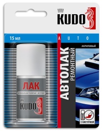 Лак бесцветный кисточка KUDO KU-70000  15 мл