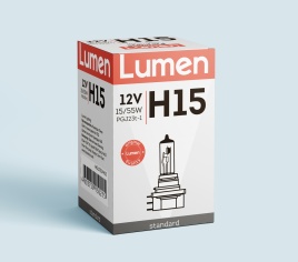 Лампа галоген. H15 12V 55W pgj23t-1 Lumen Standard MGLST12VH15