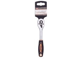 Трещотка 1/4" 45 зуба 155мм с резиновой прямой ручкой "AV Steel" AV-508611