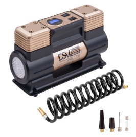 Компрессор "DSV" Smart, двухц с LED фонарем 75 л,мин 12В, цифр. маном, сумка и пневм. шланг 226000