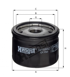 ФИЛЬТР МАСЛ. Hengst H11W02 (W 75/3)