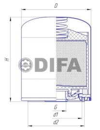 ФИЛЬТР ОСУШИТЕЛЯ ДИФА 9104 	G 1 1/4"-11