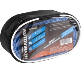 Трос буксировочный 7 т*5 м - лента 2крюка (сумка) AUTOVIRAZH AV-600038