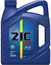 10W40  ZIC  X5 П/СИНТ 6Л масло моторное ЕС