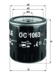 ФИЛЬТР МАСЛ. Mahle OC1063 S0044
