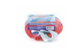 Трос буксировочный 3,5 т*5 м - лента 2 крюка (пакет) AUTOVIRAZH AV-600013