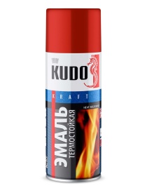 ЭМАЛЬ термостойкая КРАСНАЯ  KUDO KU-5005  520мл