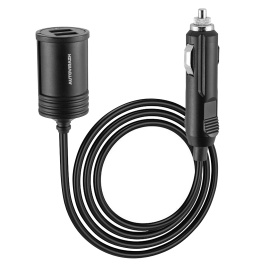 Разветвитель прикуривателя c выходом 2 USB 3100мА(12/24V) "AUTOVIRAZH" AV-4304