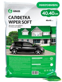 Салфетка 100% микрофибра GRASS WIPER SOFT 40*40 (1шт инд.упак) IT-0352