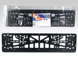 Рамка номерного знака с защелкой  без надписи (черная) 46602