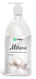 Крем-мыло жидкое увлажняющее Milana жемчужное с дозатором GRASS 1000 мл 126201
