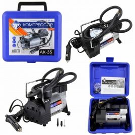 Компрессор металл. 35 л/мин.  АК-35, 150 PSI, 12В,  пластиковый кейс "Nova Bright" 47159