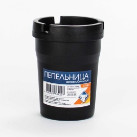 Пепельница "Nova Bright" черная "стакан" 47548