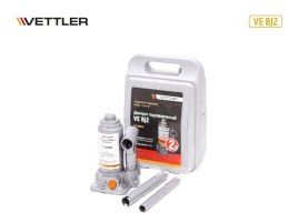 Домкрат гидравлич 2т бутылочный в кейсе (подъем 150x280) VETTLER 17087