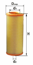 ФИЛЬТР ВОЗД. ДИФА 4318-01 (элемент) МТЗ-100 (дв.ММЗ Д-260) полеуретан 260-1109300-01