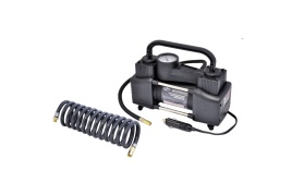 Компрессор двухцил. 75 л/мин с манометром, пневматич. спиральный шланг AUTOVIRAZH AV-010750