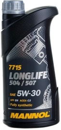 5W30 MANNOL LONGLIFE 504/507 C3  7715 1л  масло моторное
