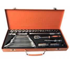 Набор инструмента "AV Steel"  36 предм. 3/8" профессион. в мет.кейсе AV-011036