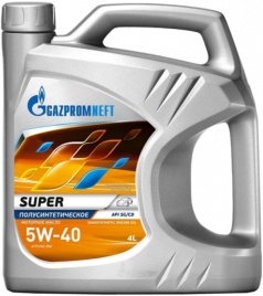 5w40 Gazpromneft Super   API SG/CD (4л / 3,44кг)  масло моторное   2531401374