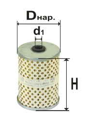 ФИЛЬТР ТОПЛ. ДИФА 6302 (бумага) ЗИЛ 5301 "БЫЧОК" МТЗ Д-240 (75А-1117040А, 240-1117040)