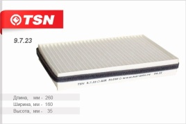 ФИЛЬТР САЛОНА TSN 9.7.23 пылевой ВАЗ 1118-19 Калина 2190 Гранта