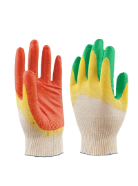 ПЕРЧАТКИ х/б с латексом двойной облив