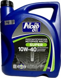 10W40 NORD OIL Super SG/CD масло моторное, 5 л