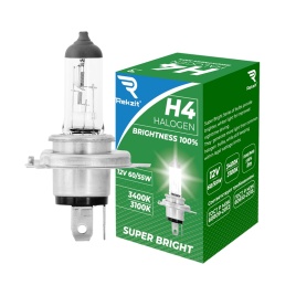 Лампа галоген. H4 12V 60/55W Rekzit Brightness 100% 90044
