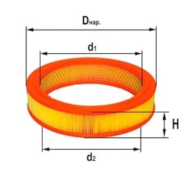 ФИЛЬТР ВОЗД. ДИФА 4202 ГАЗ 402  круглый 3102-1109013-02