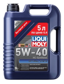 5W40 LIQUI MOLY OPTIMAL СИНТ. 2293 5Л АКЦИЯ "25% БЕСПЛАТНО" масло моторное ЕС