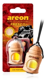 Ароматизатор  AREON дер.+стекл "FRESCO" Черный лед