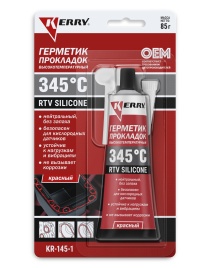 ГЕРМЕТИК ПРОКЛАДОК KERRY ВЫСОКОТЕМПЕР 82 г(КРАСНЫЙ) RTV SILICONE KR-145-1