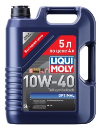 10W40 LIQUI MOLY OPTIMAL   П/С SL/CF; A3/B3 2287/3930 5Л масло моторное ЕС