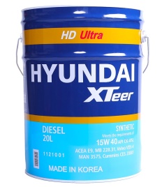 15W40 Hyundai XTeer HD Ultra CJ-4 SYNTHETIC 20L моторное масло