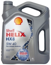 5W40 Shell Helix  НХ8   4Л масло моторное ЕС