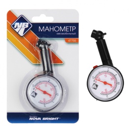 Манометр шинный в блистере "Nova Bright" (до 3.5 атм) 47755