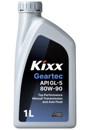 80w90 KIXX Geartec GL-5 масло трансмиссионное 1Л (новый артикул)