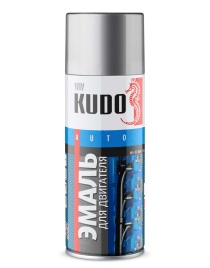 ЭМАЛЬ для двигателя серебряная KUDO  KU-5132  520мл 