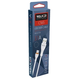 Кабель USB "WALKER" C565, 3.1А, Micro USB, поддержка QC, белый